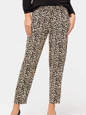 J.Crew Factory Pull On Cheetah Print Jamie Pants Size 12